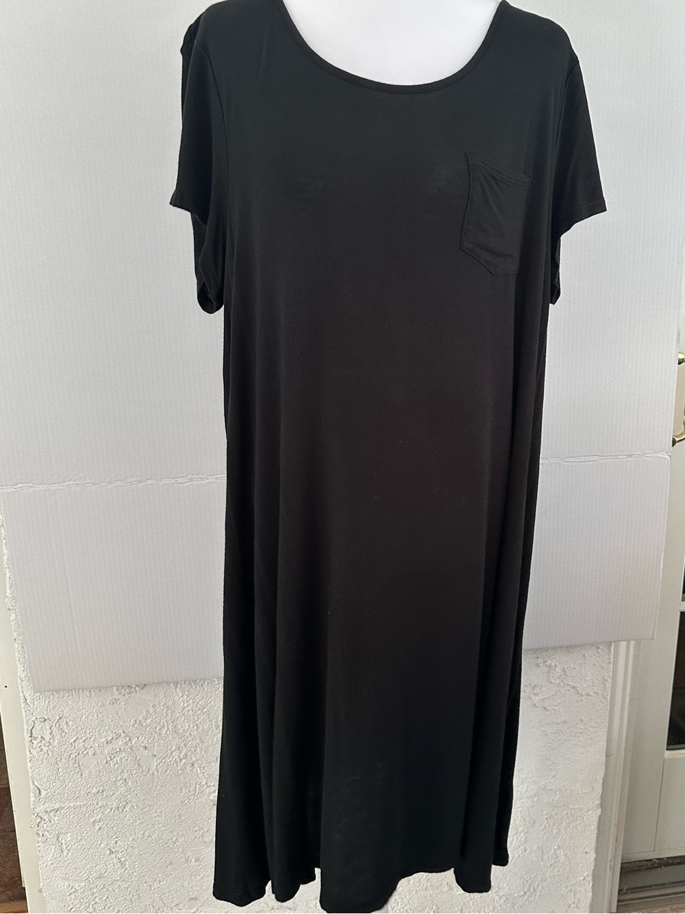 Black Midi Dress with Pocket